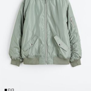 Khaki green bomber jacket